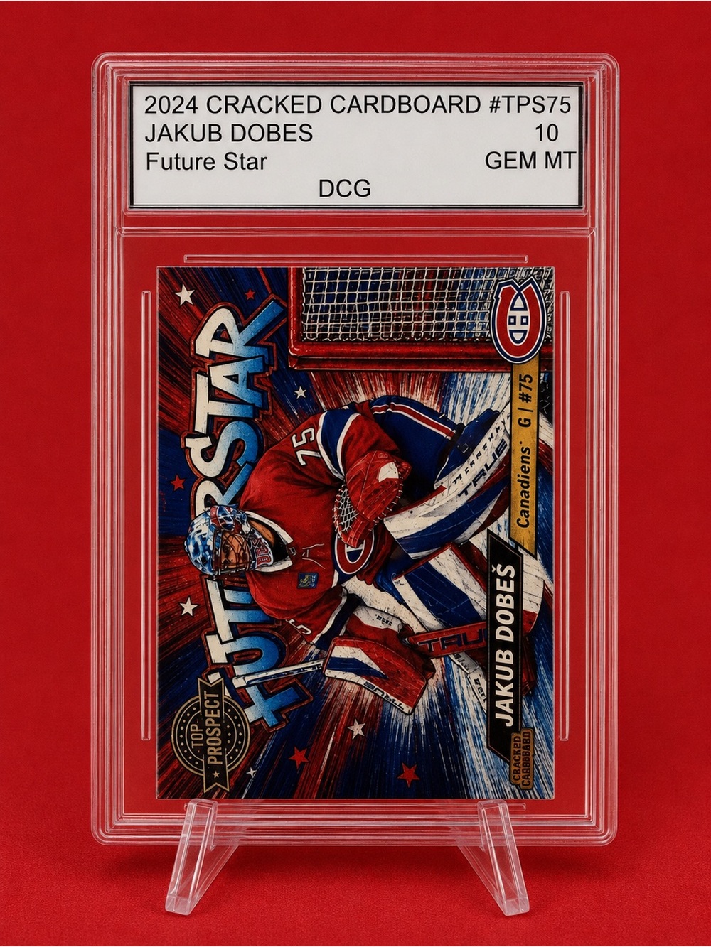 Cracked Cardboard Jakub Dobes Future Star - Rookie- Montreal Canadiens